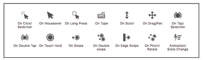 Trigger events icons